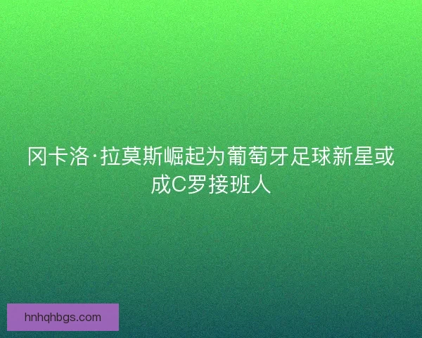 冈卡洛·拉莫斯崛起为葡萄牙足球新星或成C罗接班人